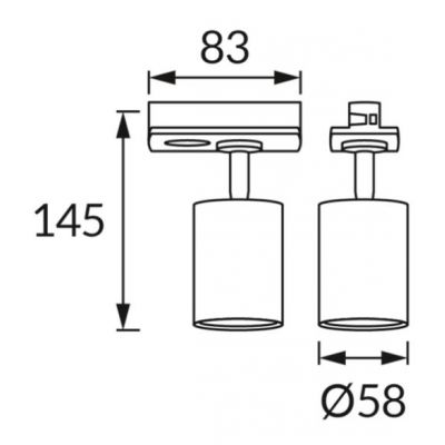 Oprawa na szynoprzewód BALATON TRA GU10 biały 04931 IDEUS (04931)